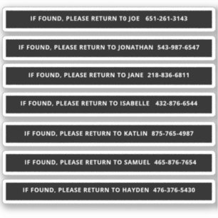 Adesivo Identificação personalizada de seletor de bola de