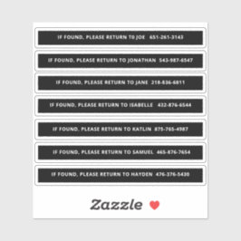 Adesivo Identificação personalizada de seletor de bola de 