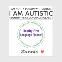 Adesivo Identity First Autism Custom-Cut Vinyl Sticker