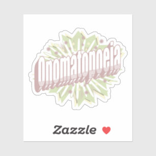 Adesivo Idioma Inglês da Explosão de Onomatopoeia