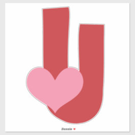 Adesivo Idosos adorados [a letra U]