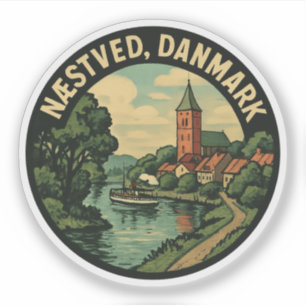 Adesivo Igreja de Næstved Dinamarca