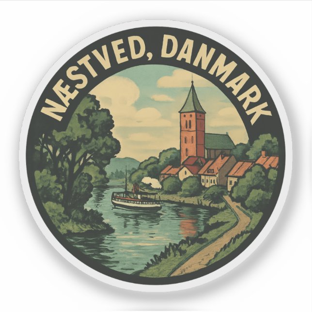 Adesivo Igreja de Næstved Dinamarca (Frente)