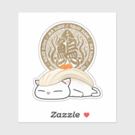 Adesivo Ika Squid Sushi Cat