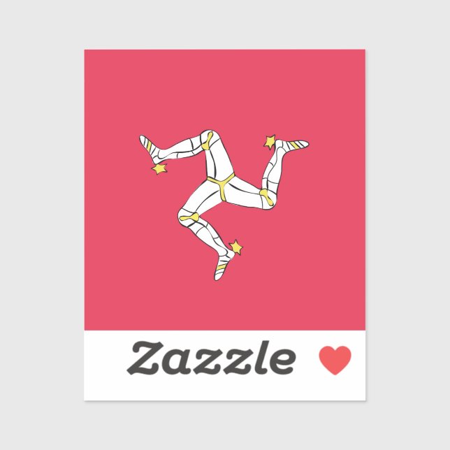 Adesivo Ilha de Man Flag Emblem (Folha)