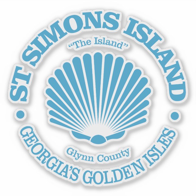 Adesivo Ilha de Simons de ruas (concha) (Frente)