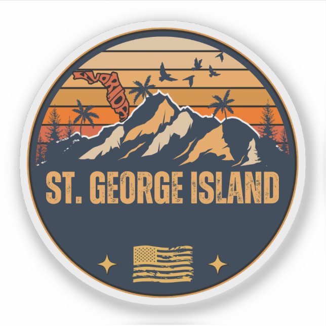 Adesivo Ilha de St. George, Flórida  (Frente)