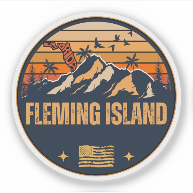 Adesivo Ilha Fleming, Flórida  (Frente)