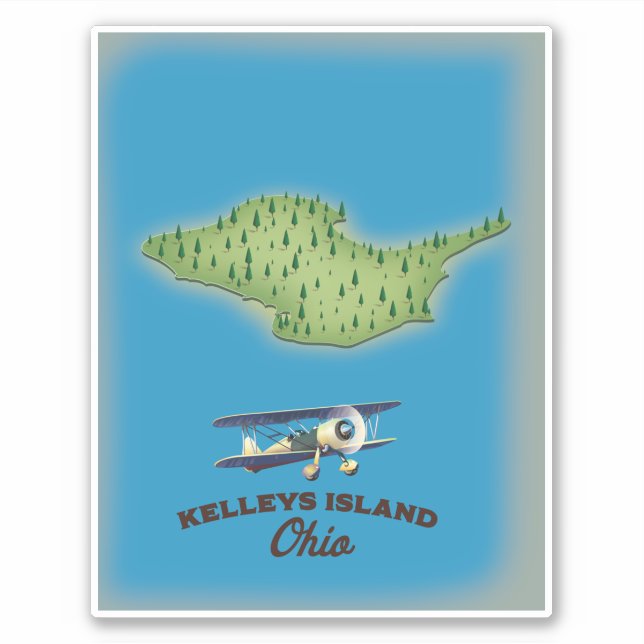 Adesivo Ilha Kelleys Ohio (Frente)