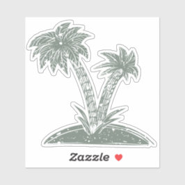 Adesivo Ilha Tropical