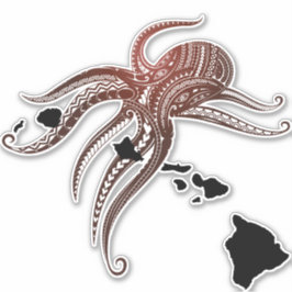 ADESIVO ILHAS HAWAII TRIBAIS POLINESIANAS OCTOPUS