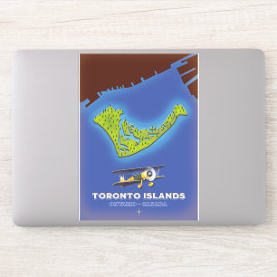 Adesivo Ilhas Toronto, Ontário, mapa do Canadá