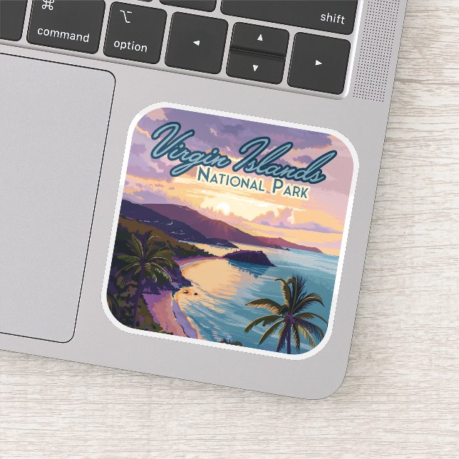 Adesivo Ilhas Virgens National Park Beach Rua John (Detalhe)