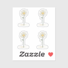 Adesivo Ilustração Daisy Delicada - Flor Simples