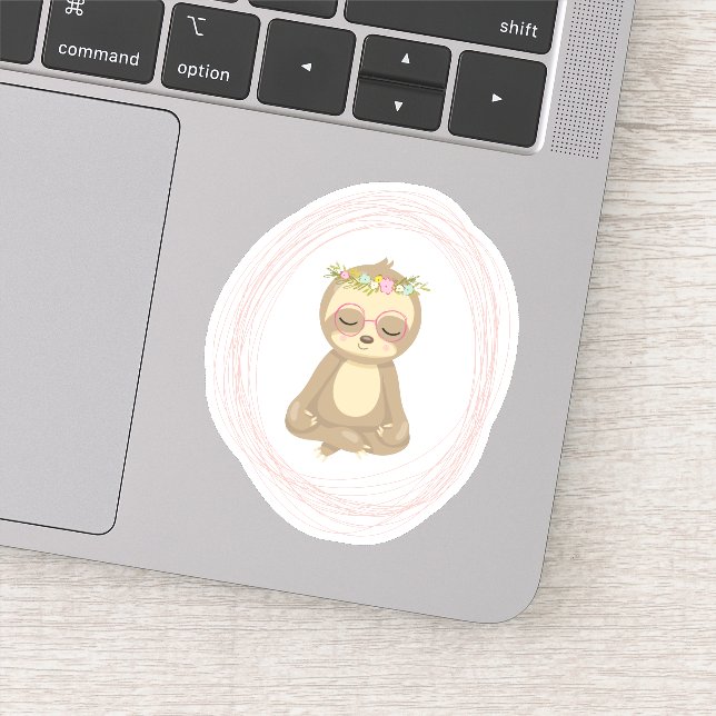 Adesivo Ilustração de Arte Lenta de Lotus Bonita (Detalhe)