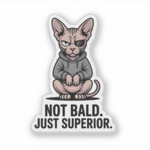 Adesivo Ilustração de Atitude de Gato Sphynx Superior