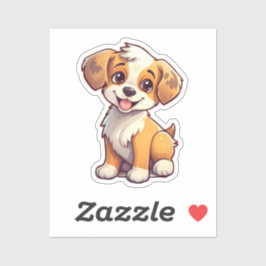 Adesivo Ilustração de cão de desenho animado