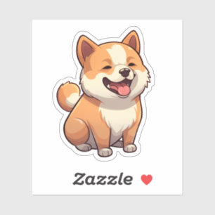 Adesivo Ilustração de cão de desenho animado