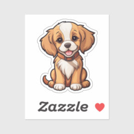 Adesivo Ilustração de cão de desenho animado