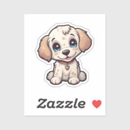 Adesivo Ilustração de cão de desenho animado