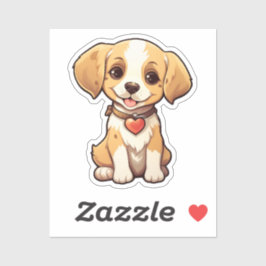 Adesivo Ilustração de cão de desenho animado