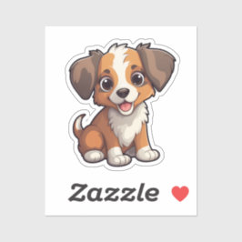 Adesivo Ilustração de cão de desenho animado