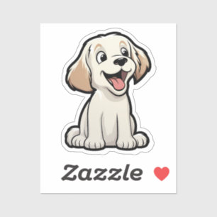 Adesivo Ilustração de cão de desenho animado