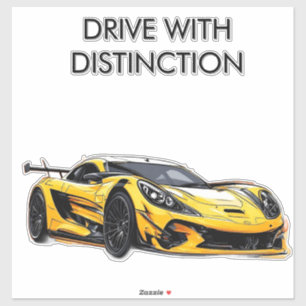 Adesivo Ilustração de Carro Esportivo Moderno