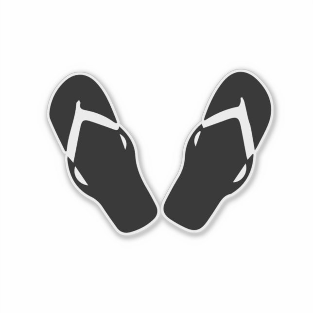 Adesivo Ilustração de chinelos (Frente)