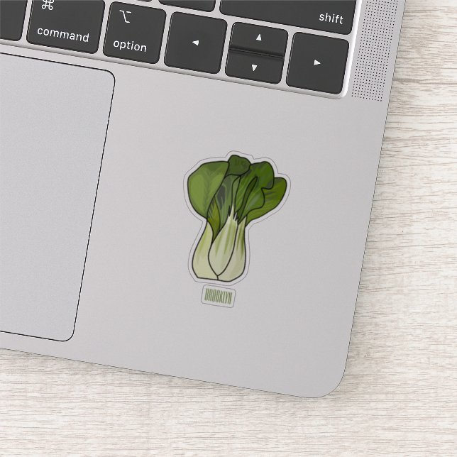 Adesivo Ilustração de desenho animado Bok choy (Detalhe)