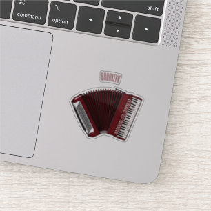 Adesivo Ilustração de desenho animado de Accordion