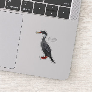 Adesivo Ilustração de desenho animado de aves corvos-verme
