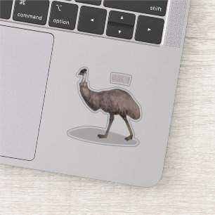 Adesivo Ilustração de desenho animado de aves da Emu