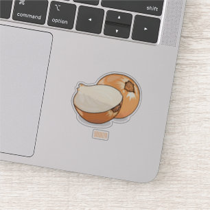 Adesivo Ilustração de desenho animado de cebola