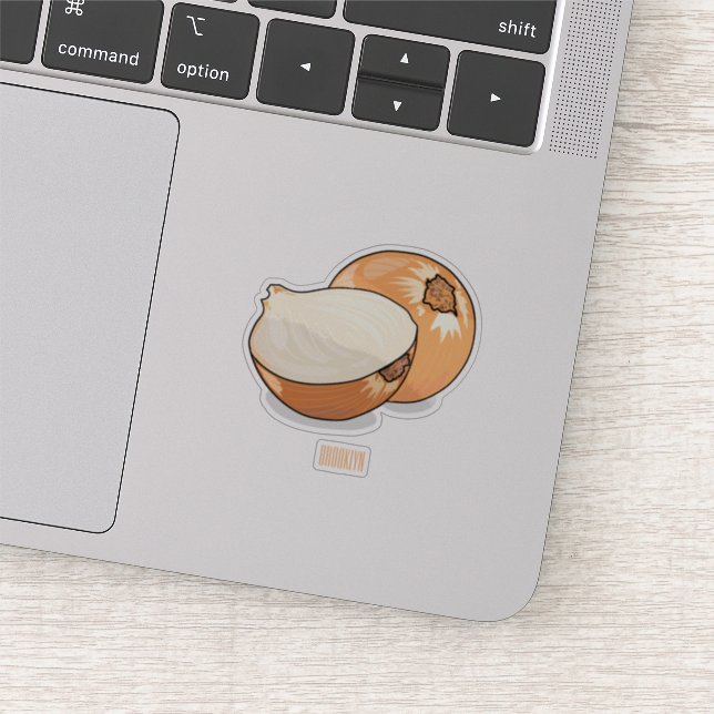 Adesivo Ilustração de desenho animado de cebola (Detalhe)