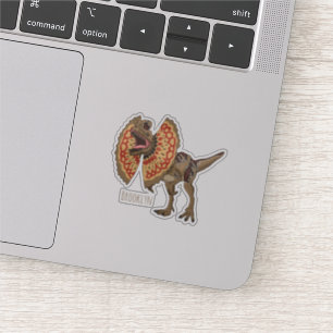 Adesivo Ilustração de desenho animado de Dilophosaurus