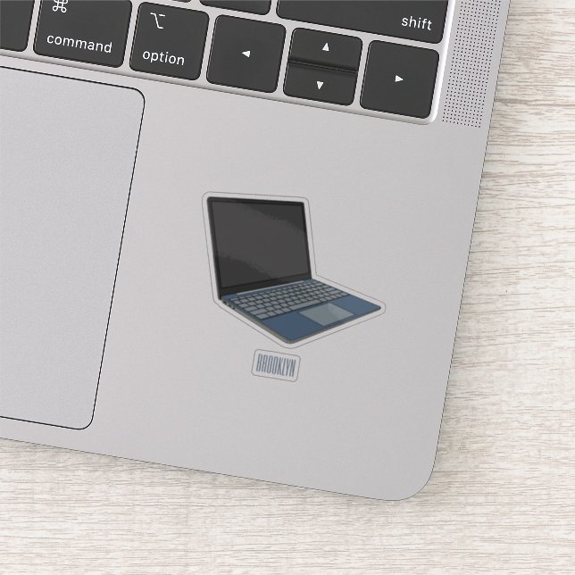 Adesivo ilustração de desenho animado de laptop (Detalhe)