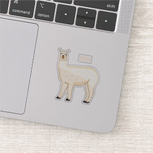Adesivo Ilustração de desenho animado de Llama