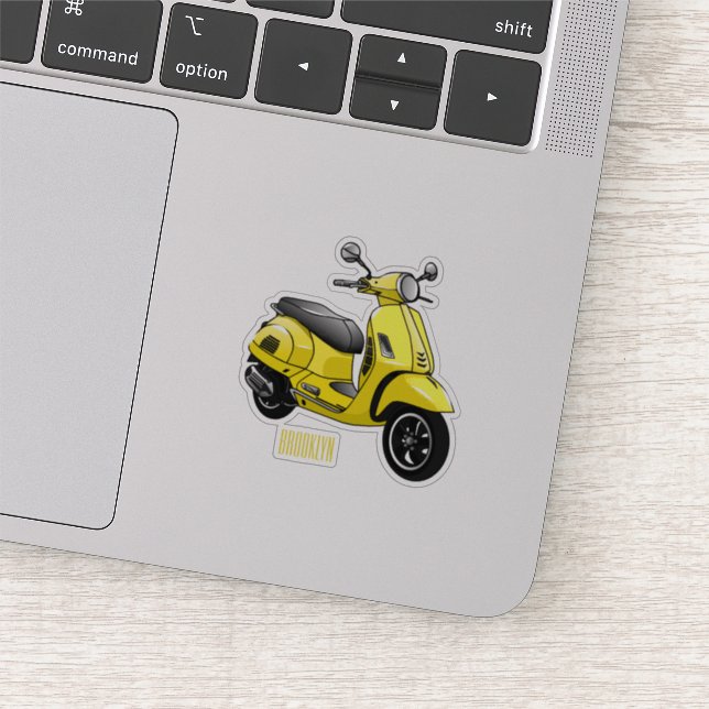 Adesivo Ilustração de desenho animado de motocicleta (Detalhe)