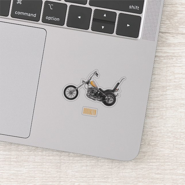 Adesivo Ilustração de desenho animado de motocicleta Chopp (Detalhe)