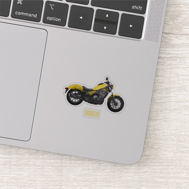 Adesivo Ilustração de desenho animado de motociclo cruzado (Detalhe)