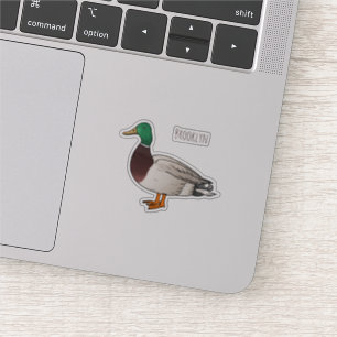 Adesivo Ilustração de desenho animado de pato-reais