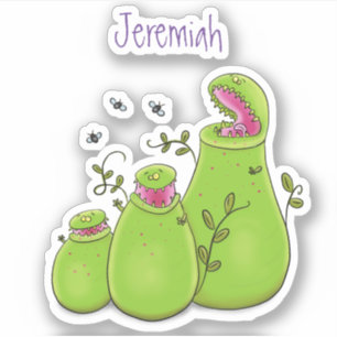 Adesivo Ilustração de desenho animado de plantas de jarr
