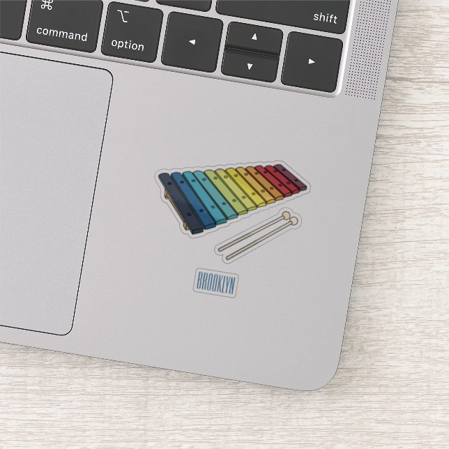 Adesivo Ilustração de desenho animado de xilofone (Detalhe)