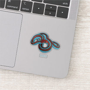 Adesivo Ilustração de desenho animado do cobra de garter d