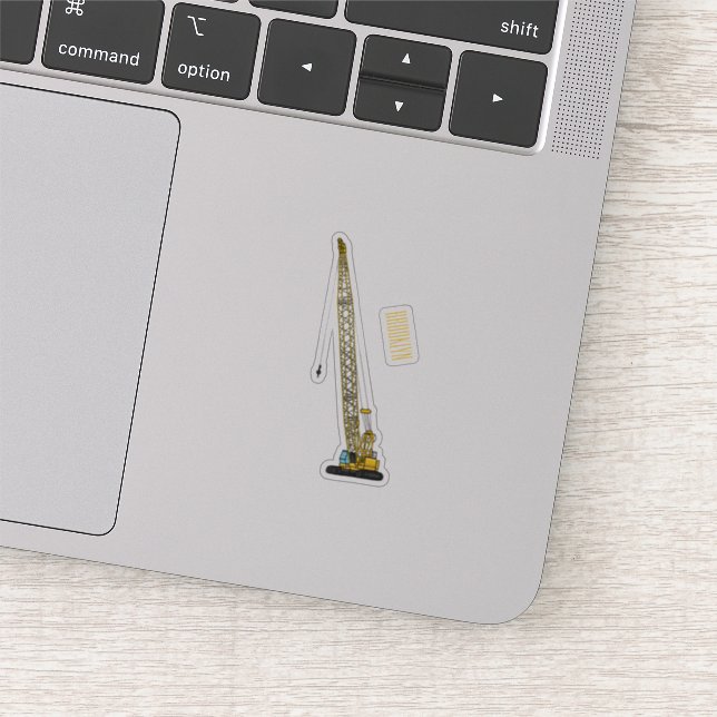 Adesivo Ilustração de desenho animado do Dragline escavato (Detalhe)