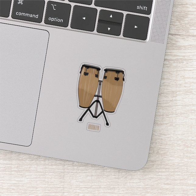 Adesivo Ilustração de desenho animado do tambor de bongo (Detalhe)