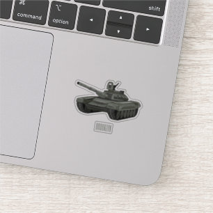Adesivo Ilustração de desenho animado do Tanque