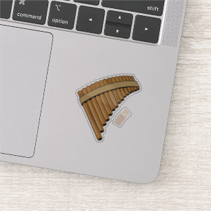 Adesivo Ilustração de desenho animado em flauta/panuccões