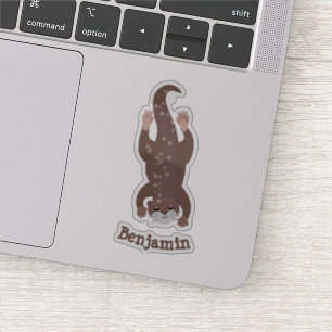 Adesivo Ilustração de desenho animado em lontra